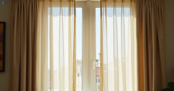 Dusty and dull curtains in hoddles-creek-vic before steam cleaning